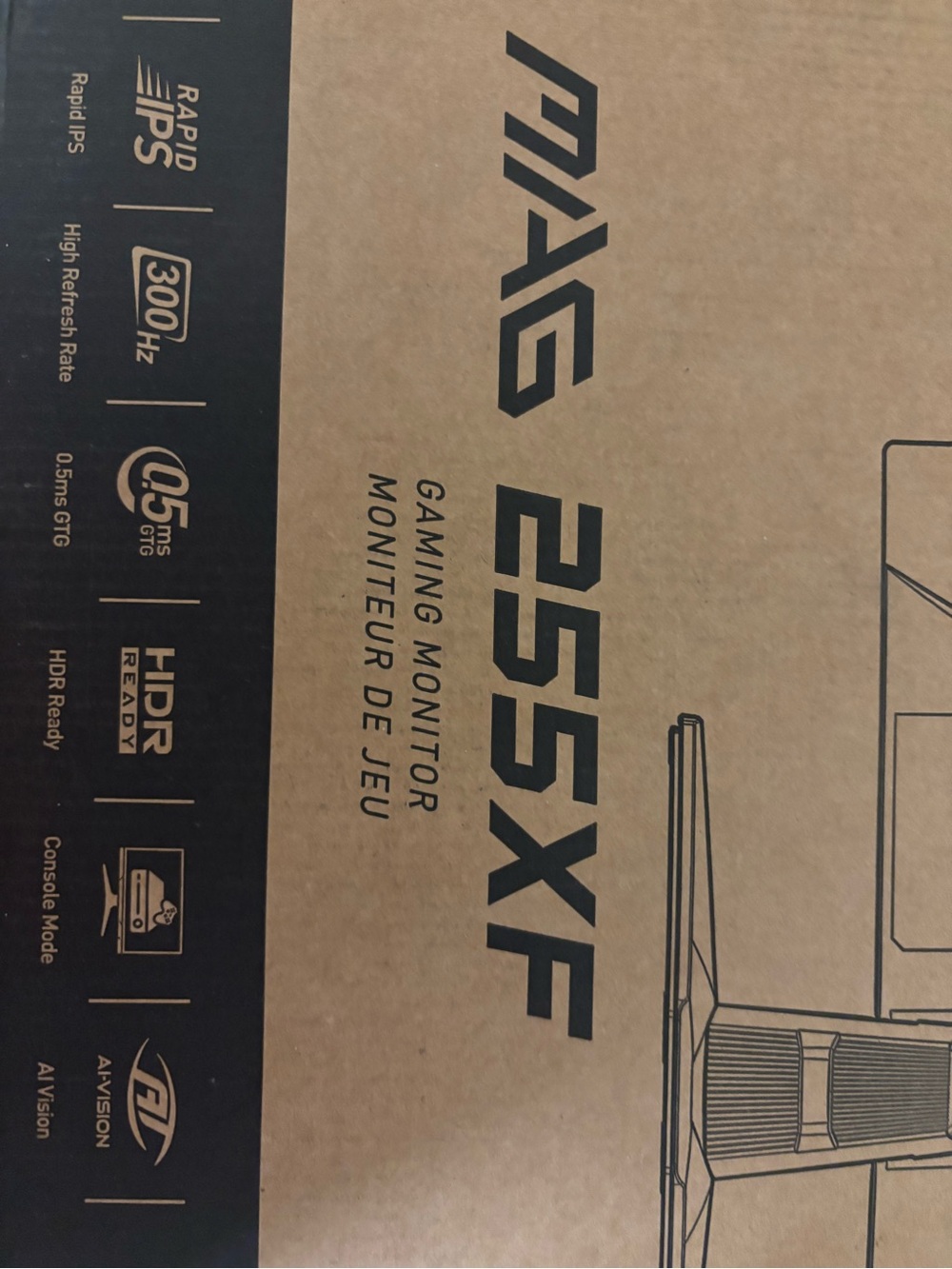 300Hz Msi MAG 255XF Gaming Monitor With Orignal Packaging & Cords